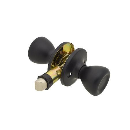 Global RV/Manufactured Housing Interior Lockset, Knob Style, Passage/Non-Locking, Matte Black LSK-C2-MB